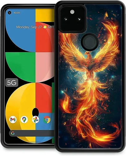Vista 15 de Compatible con Google Pixel 4A 5G Mobile Case Creative Acrylic Panel trasero Silicona Protección Grip especialmente diseñado para Google Pixel 4A 5G