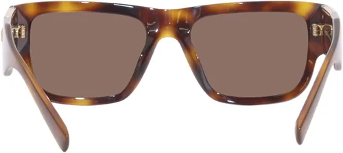 Vista 4 de Versace VE 4406 521773 Havana - Gafas de sol rectangulares de plástico color marrón