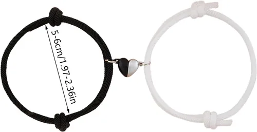 Vista 5 de Pulsera de cadena de eslabones delicados para hombres y mujeres pulsera magnética de joyería para parejas regalos de amor eterno por el conjunto