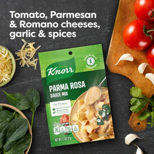 Vista 5 de Knorr - Mezcla de salsa cremosa de parma rosa, 1.3 onzas, 1 paquete Para salsas cremosas, pasta, acompañamientos y comidas simples; sin sabores