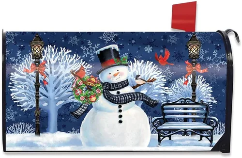 Vista 7 de Briarwood Lane - Funda para buzón con muñeco de nieve sonriente