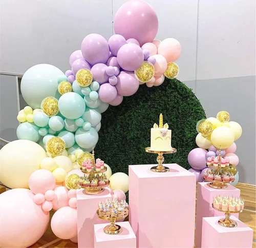 Vista 2 de Kit de guirnalda de arco de globos pastel para decoración de bodas, baby