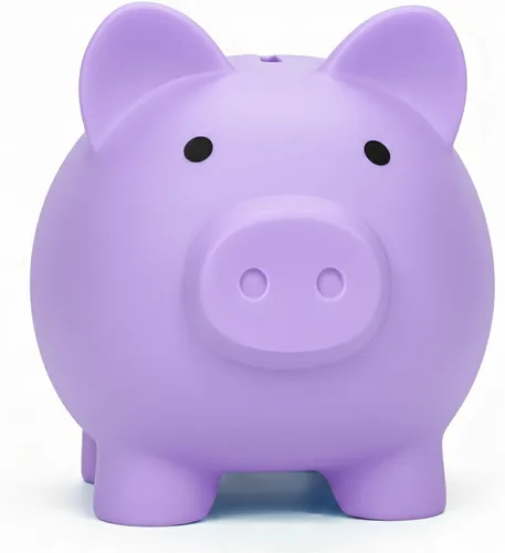 Vista 9 de Alcancía para Sbrvaniy Piggy Coin Banks para niños y niñas, mi primer banco de dinero de plástico irrompible tamaño S/M/L decoración ahorro Navidad
