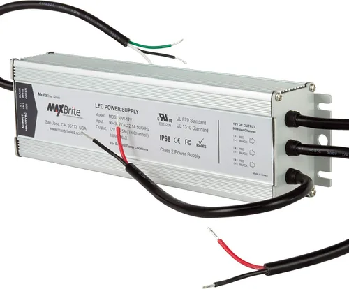 Vista 7 de Fuente de alimentación LED de 60 W, salida de 12 V CC, entrada de CA 90-305V, IP68 impermeable, certificado UL/cUL, CE, RoHS, Clase 2