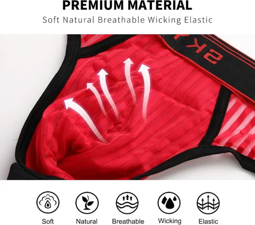 Vista 63 de SKYSPER Jock Strap Athletic Supporter para hombres Sexy Jockstrap Ropa interior masculina