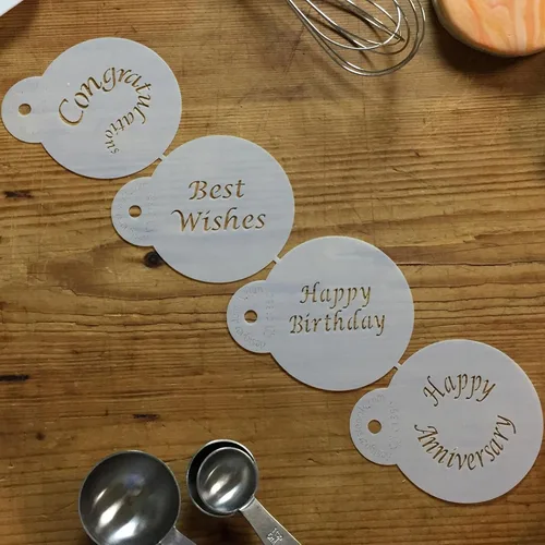 Vista 3 de Designer Stencils Plantillas de dulces y galletas para ocasiones especiales (felicitaciones, mejores deseos, feliz cumpleaños y aniversario)