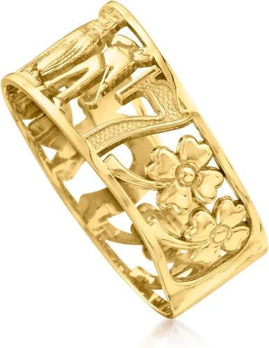 Vista 4 de Ross-Simons Anillo de la buena suerte de oro amarillo de 14 quilates. Talla 5, Oro, no conocido