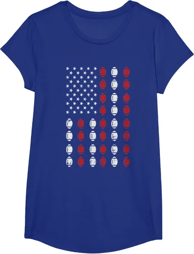 Vista 19 de Camiseta patriótica de jugador atleta del 4 de julio de fútbol americano, Negro