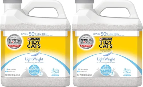 Vista 11 de Purina Tidy Cats LightWeight Glade Clear Springs Arena aglomerante con bajo contenido de polvo para múltiples gatos, 6 lbs (2.72 kg), tarro