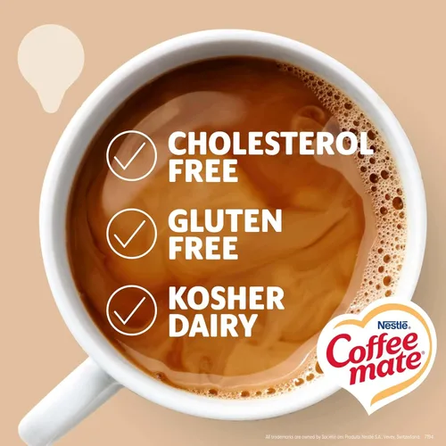 Vista 8 de Coffee Mate, Café líquido 0.375 oz, paquete surtido (4 sabores), 200 unidades Original, Café Mocha, vainilla francesa y avellana, porciones
