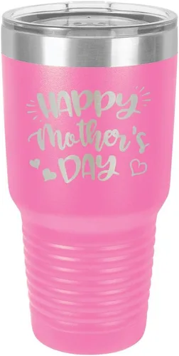 Vista 14 de Taza de viaje con texto en inglés "HAPPY MOTHERS DAY 30 oz Drink Tumbler with Straw " grabado con láser con divertidas citas " Compare con Yeti