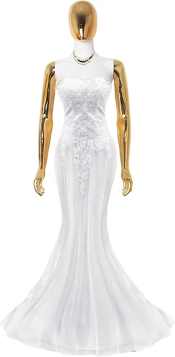 Vista 11 de Maniquí de cuerpo completo femenino Forma Maniquí Torso Soporte Ajustable Plástico Maniquí desmontable Base de metal