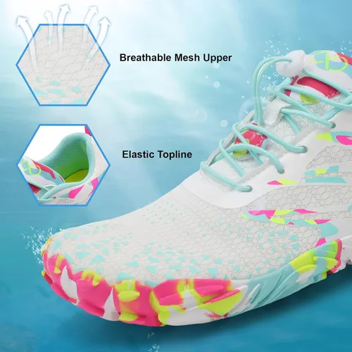 Vista 4 de XIHALOOK - Zapatos deportivos de senderismo para mujer y hombre, de secado rápido, para playa, caminar, kayak, surf, entrenamiento