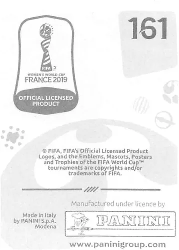 Vista 2 de Panini FIFA Copa Mundial Femenina Francia 2019 Calcomanías de Álbumes (solo adhesivo individual) Fútbol #161 Janine van Wyk Sudáfrica 2 pulgadas por