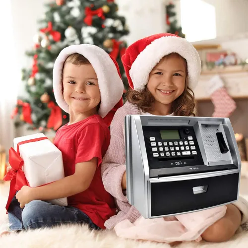 Vista 2 de Toy Talking ATM Bank ATM Machine Ahorro Hucha para niños con puertos USB extendidos para accesorios (Fan Cool)