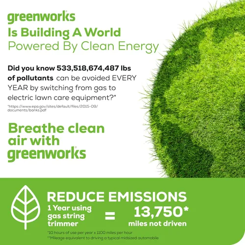 Vista 2 de Greenworks 40V Desmalezadora/desbrozadora inalámbrica 2 en 1 (Gen 2) - 13" de Greenworks para césped y acera, alternativa ligera al cortacésped a