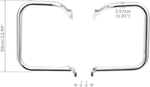 Vista 12 de XMT-MOTO Protector de alforja trasera para los modelos Harley-Davidson FLST y FLSTC 2000-2017 y FXST FXSTB y FXSTS 2000-2005 Negro