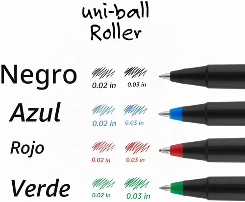 Vista 4 de UNI 60154 Uni-Ball - Bolígrafo de punta redonda, color verde, micro, paquete de 12