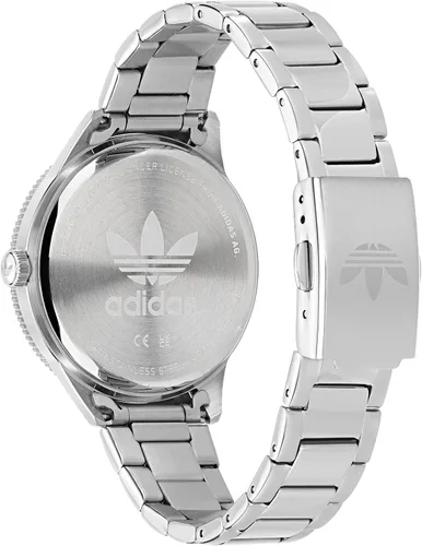 Vista 4 de Adidas Reloj de pulsera de acero inoxidable (Modelo AOFH220592I), PlateadoVerde, Classic