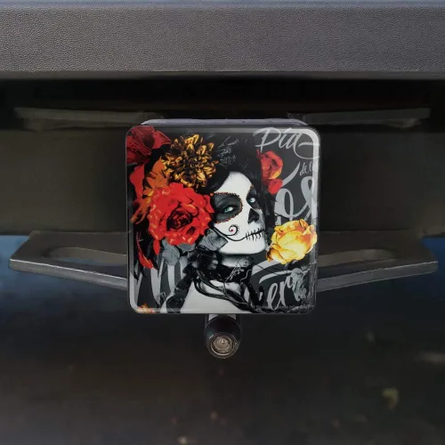Vista 4 de GRAPHICS & MORE Dia de Los Muertos Día de la Mujer Muerta Tatuaje Remolque Cubierta de Enganche Inserto