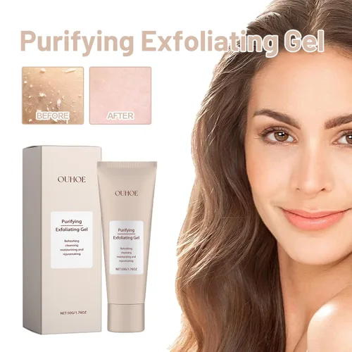 Vista 3 de Gel exfoliante purificador de 2 piezas, gel hidratante exfoliante purificador, adecuado para uso facial y corporal