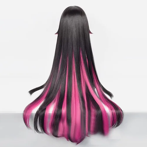 Vista 4 de TO KU TOO YUO Genshin Impact Columbina Cosplay Peluca Genshin Impact Damselette Colombina Fatui Cosplay Pelucas 41.3 in resistente al calor