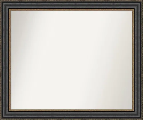 Vista 391 de Amanti Art Espejo personalizado, espejo de baño negro puente, espejo de pared o espejo de tocador de baño sobre el fregadero (26 x 26 pulgadas)