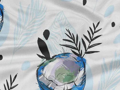 Vista 21 de oneOone Cotton Flex Brown Fabric Tropical Sewing Material Print Fabric By The Yard 40 Inch Wide-5K