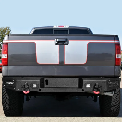Vista 3 de Parachoques trasero Vijay para Ford F150 2006-2014 con luces y anillos en D