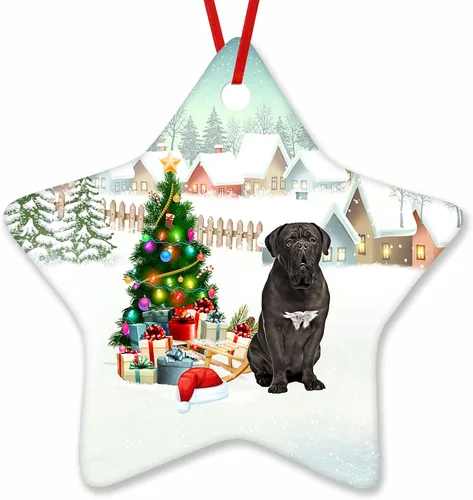 Vista 24 de Prezzy Airedale Terrier - Adorno para decoración de árbol de Navidad, regalos lindos para amantes de los perros, para familiares y amigos, nuevo