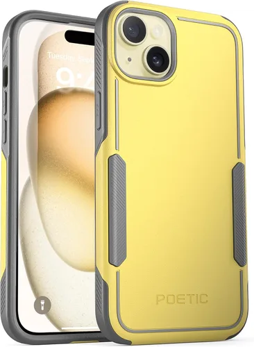 Vista 7 de Poetic Neon Series - Funda compatible con iPhone 15, doble capa, resistente, resistente, ligera, delgada, a prueba de golpes, protección contra Negro