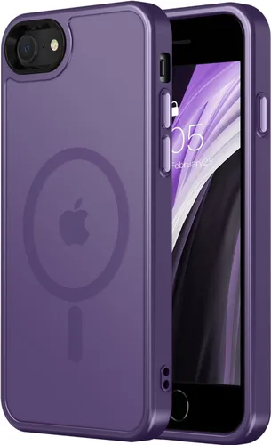 Vista 41 de Vooii Funda para iPhone SE 3ª/2ª/2020 con Magnético, Funda iPhone 8/7 [Compatible con Magsafe] [Diseño Integrado] Sensación de Agarre Cómoda Delgada