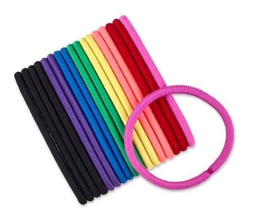Vista 2 de Scunci Lazos elásticos multicolores para el cabello, 18 unidades Varios