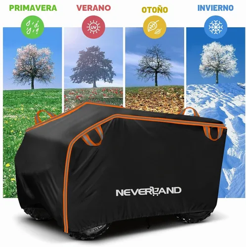 Vista 8 de NEVERLAND Funda impermeable para cuatrimoto de 4 ruedas con hebilla, a prueba de polvo, anti rayos UV, resistente al viento, para todo