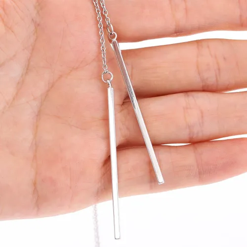 Vista 8 de Collar largo Lariatneck con forma de Y y caída ajustable para mujer