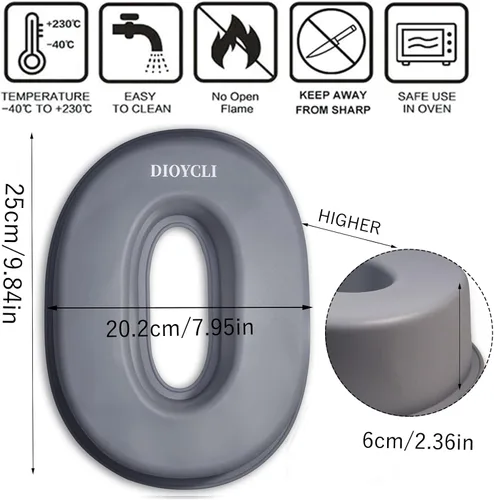 Vista 2 de Dioycli - Moldes de silicona para tartas número 0, 10 pulgadas 3D DIY Mold, Easy Release & Nonstick, BPA-free, Heat Resistant from -40°F to 446°F