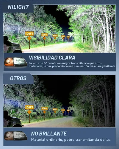 Vista 5 de Nilight - Conjunto de faros delanteros compatible con Ford F-150 Expedition 1997 1998 1999 2000 2001 2002 2003, carcasa negra, reflector ámbar