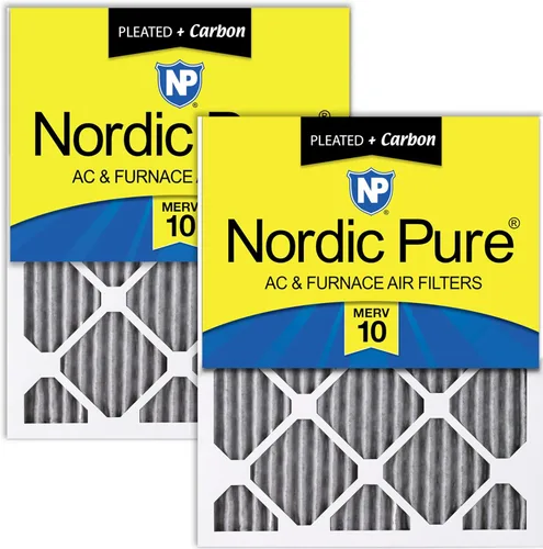 Vista 98 de Nordic Pure 20x20x1 (Tamaño real: 19 1/2 x 19 1/2 x 3/4) Filtros de aire para caldera/aire acondicionado Poly Green MERV 6 – Reduce el polvo