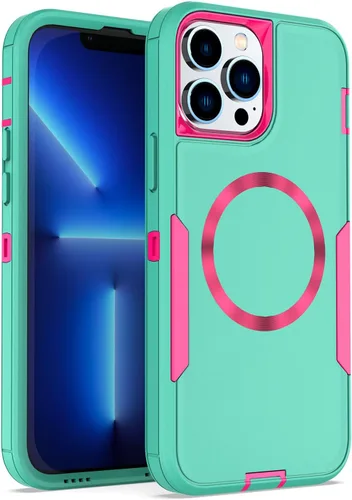 Vista 27 de Diseñada para iPhone 14 Pro, protección magnética contra caídas resistente, compatible con MagSafe, a prueba de polvo, no se decolora, no se pone