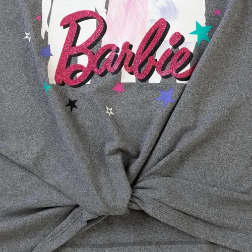 Vista 6 de Barbie Camiseta y leggings con estampado de manga larga anudada 171667Brm Ropa de niña
