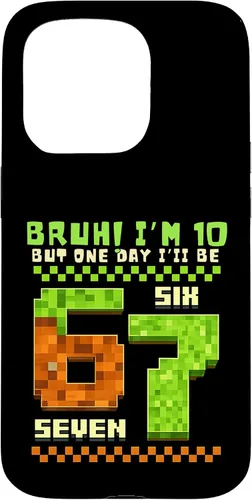Vista 14 de Bruh I'm 10 But One-Day I'll Be 67 Retro 10th Birthday Kids Case for iPhone 17