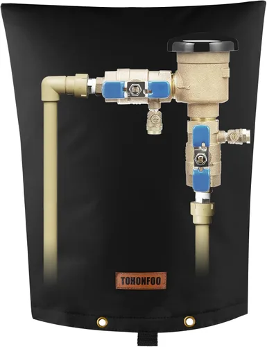 Vista 21 de Cubierta aislante de tubería para prevención de reflujo (5 °F) – Bolsa aislada para válvula de aspersor de riego – Cubierta de bomba de pozo de agua