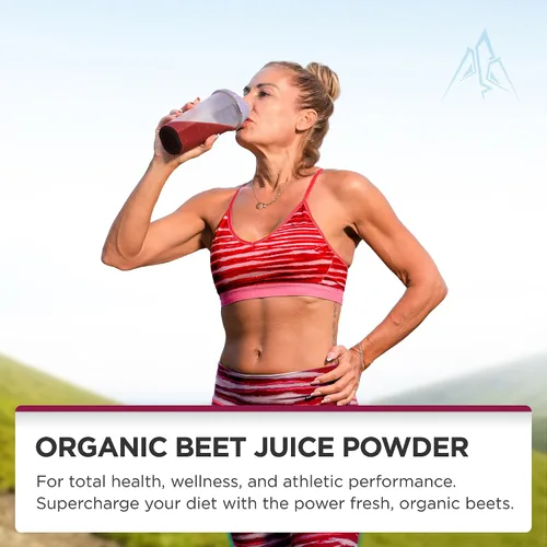 Vista 4 de PureClean Beet - Jugo de remolacha en polvo de alta calidad, 100% orgánico, soporte de óxido nítrico para una circulación, resistencia y energía