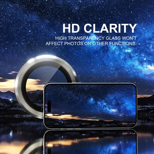 Vista 104 de Choiche Compatible para iPhone 16 Pro/iPhone 16 Pro Max Protector de Lente de Cámara, Vidrio Templado 9H Protector de Pantalla de Cubierta de Cámara