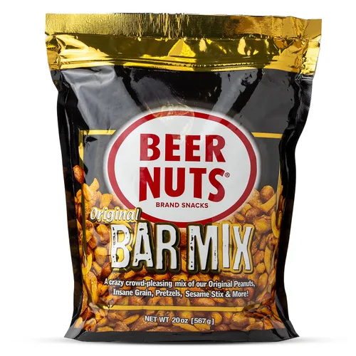 Vista 5 de BEER NUTS Original Bar Mix - Pretzels, Cheese Stix, Sesame Stix, Insane Grain - Bolsa resellable de 20 onzas (paquete de 2)