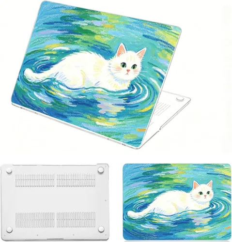 Vista 13 de Funda para MacBook Air de 15,3 pulgadas M2/M3/M4/M5, mármol Mármol turquesa púrpura
