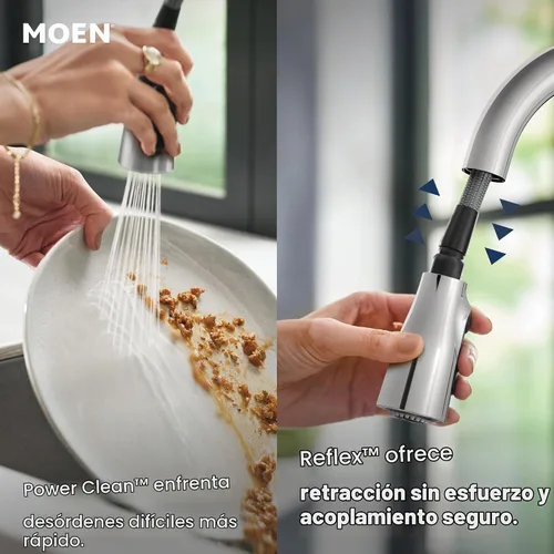 Vista 5 de Moen Arbor MotionSense Wave - Grifo de cocina sin contacto, cromado, 7594EWC Cromo