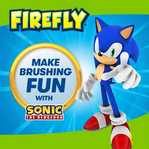 Vista 3 de Firefly Pasta dental con flúor natural anticaries para niños, Sonic the Hedgehog, sabor a chicle, aceptada por ADA, 4.2 onzas