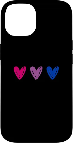 Vista 4 de iPhone 16 Bisexual Pride Hearts Bi Pride Flag Case