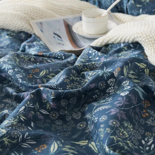 Vista 6 de HoneiLife Juegos de Fundas de Edredón Twin - Funda de Edredón Floral 100% Algodón, Juego de Ropa de Cama Transpirable de 2 Piezas con Cierre
